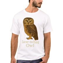 Camiseta de búho serrucho: diseño de ave rapaz de 