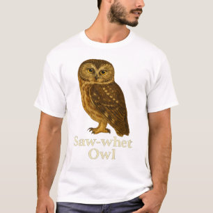 Camiseta de búho serrucho: diseño de ave rapaz de