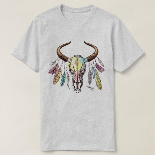 Camiseta de Bull Skull (Diseño del anverso)