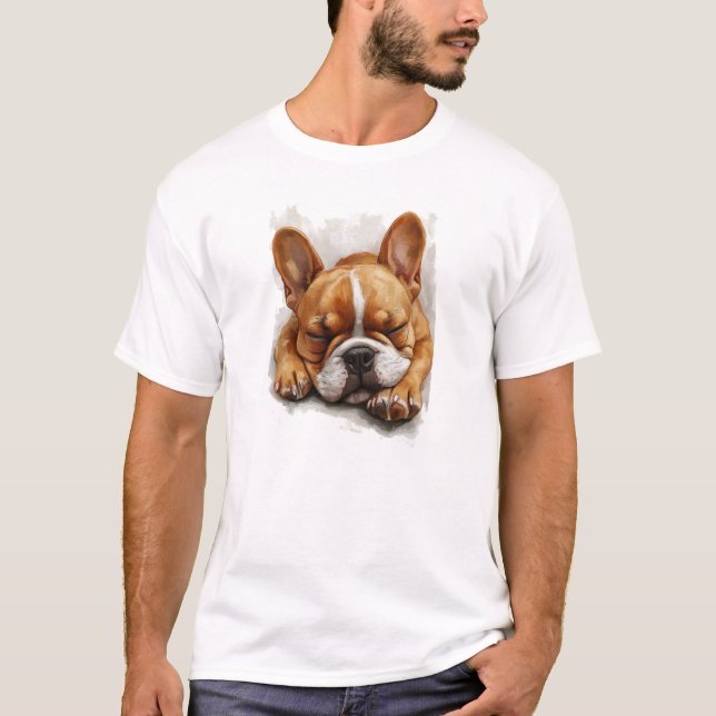 Camiseta de Bulldog francés durmiente (Anverso)