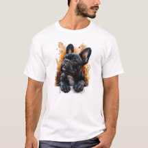 Camiseta de Bulldog francés negro
