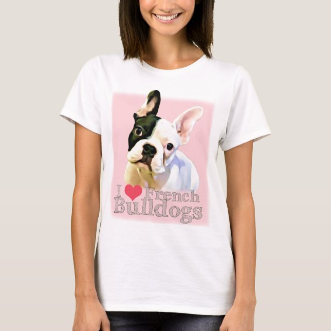 Camiseta de Bulldog francesa - Corazón a los Bulld (Anverso)