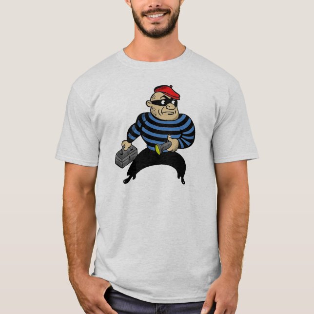 Camiseta de Burglar del gato, Personalizado de est (Anverso)