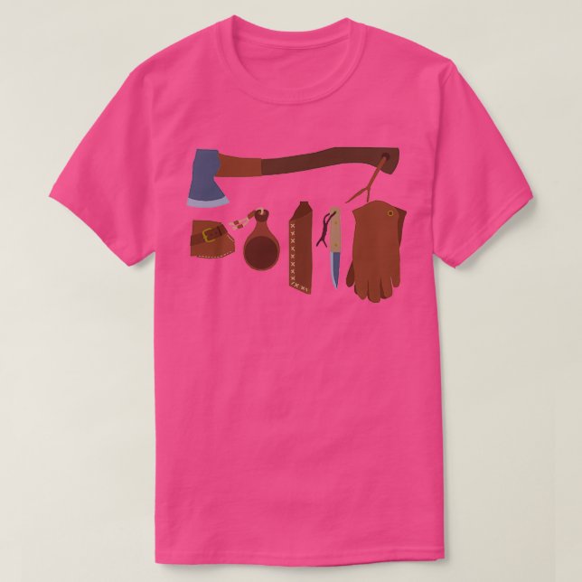 Camiseta de Bushcraft Kit Survival Prepping Camping (Diseño del anverso)