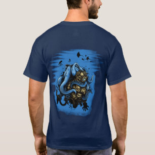 Camiseta de buzo de aguas profundas pulpo ataque n