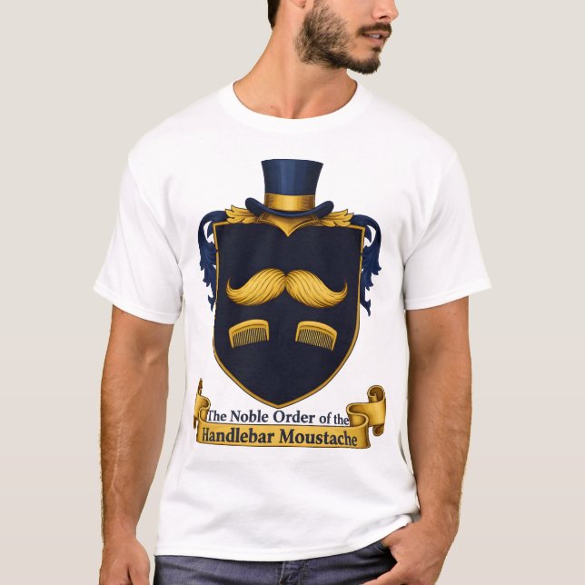 Camiseta de caballero con bigote de manillar (Anverso)