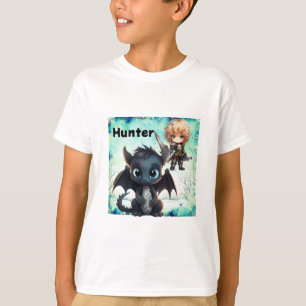 Camiseta de caballero y dragón