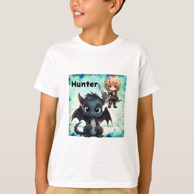 Camiseta de caballero y dragón (Anverso)