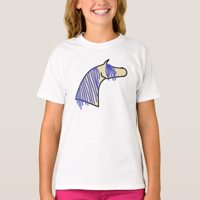 Camiseta de caballo árabe de manos cortas (Anverso)