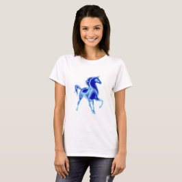 Camiseta de caballo azul
