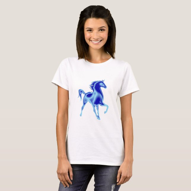Camiseta de caballo azul (Anverso completo)