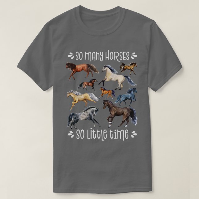 Camiseta de caballo, camiseta de caballo, té ecues (Diseño del anverso)