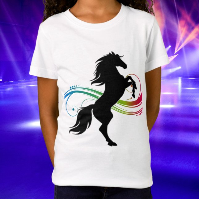 Camiseta de caballo colorida (Rearing Horse Swirl Tee)