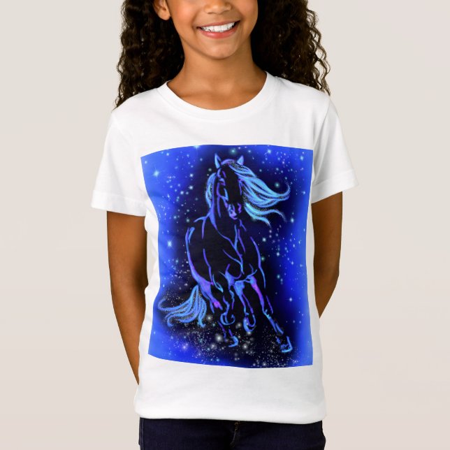 Camiseta De Caballo Corriendo En Noche De Llanto A (Anverso)