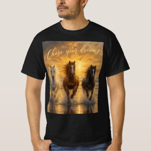 Camiseta de caballo de arte minimalista premium AD