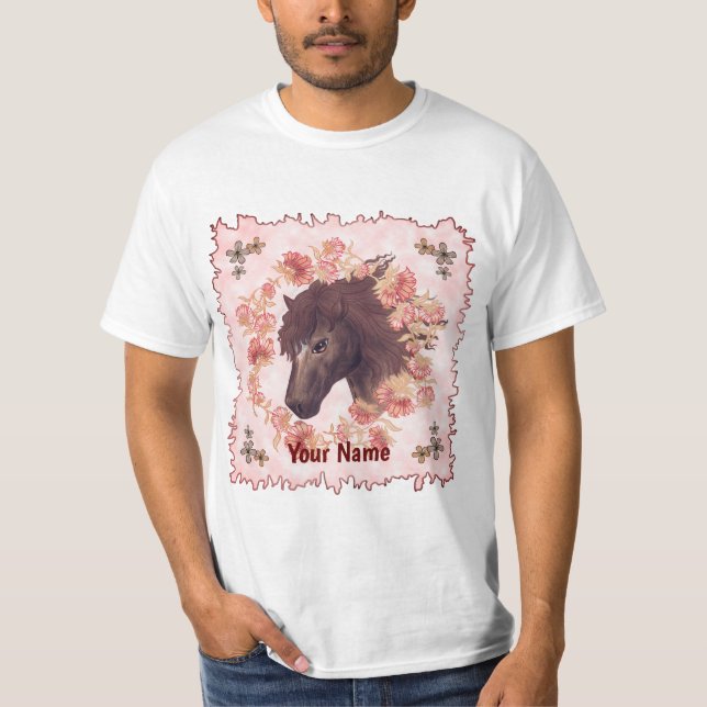 Camiseta de caballo de castaña (Anverso)