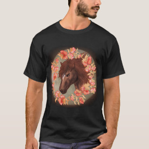 Camiseta de caballo de castaña