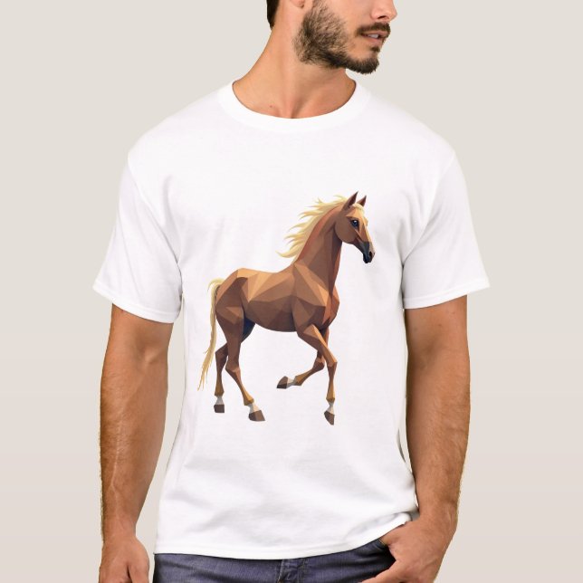 camiseta de caballo geométrico (Anverso)