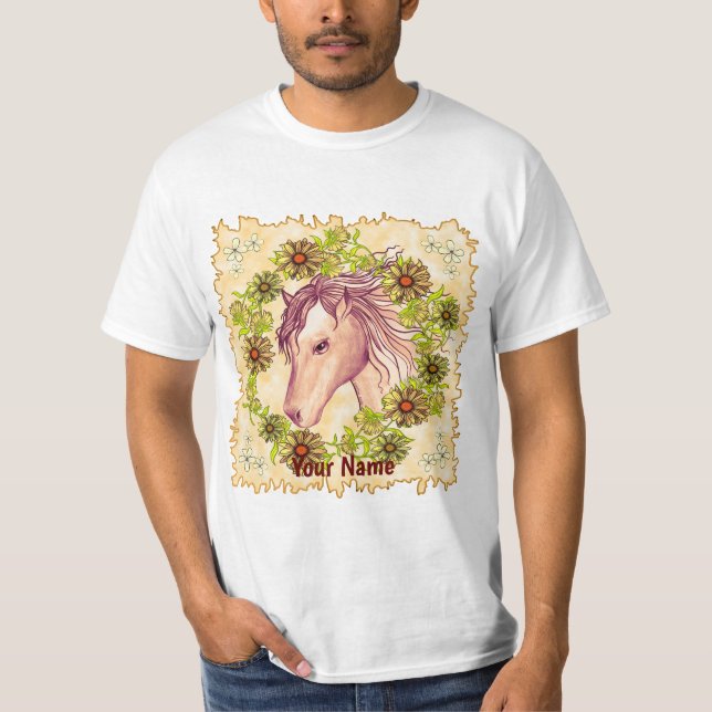 Camiseta de caballo margarita amarilla (Anverso)