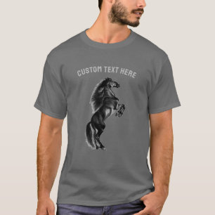 Camiseta de caballo Mustang con texto Personalizad