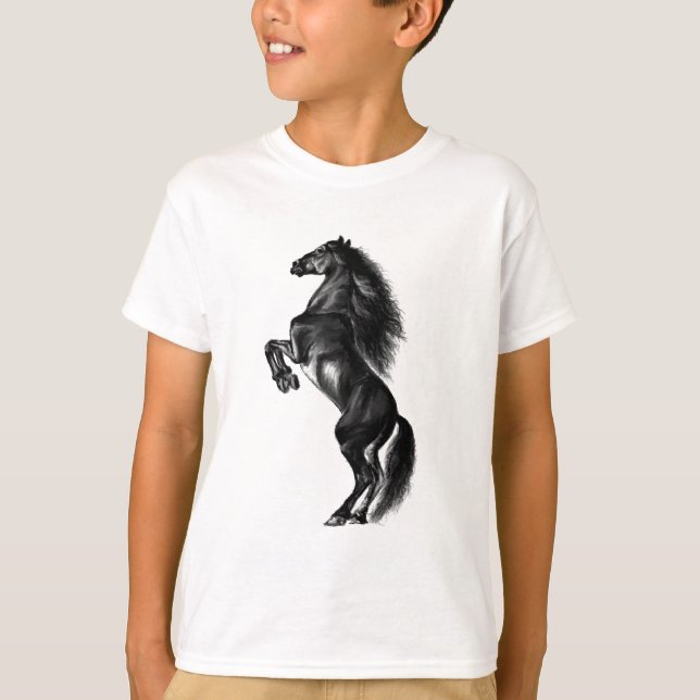 Camiseta de caballo salvaje vertical (Anverso)