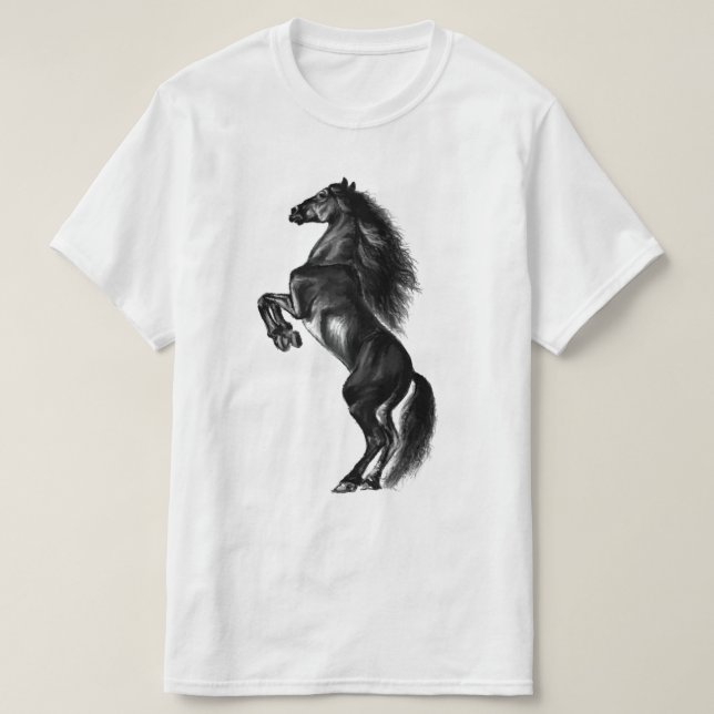 Camiseta de caballo salvaje vertical (Diseño del anverso)