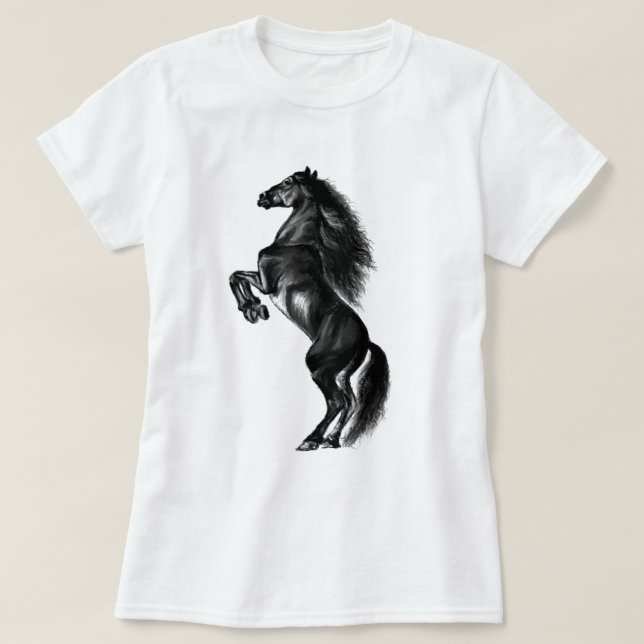 Camiseta de caballo salvaje vertical (Diseño del anverso)