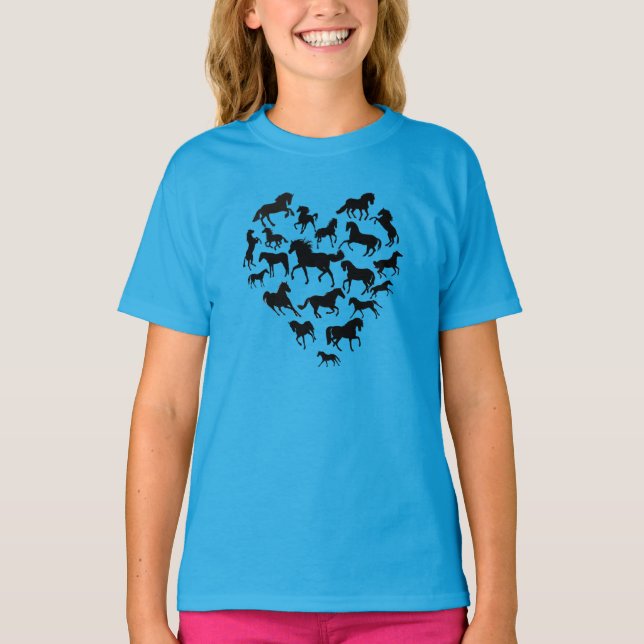 Camiseta de caballo y corazón (Anverso)