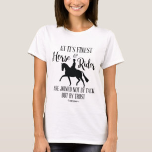 Camiseta de caballo y jinete de doma