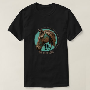 Camiseta de "caballo" zodiaco china