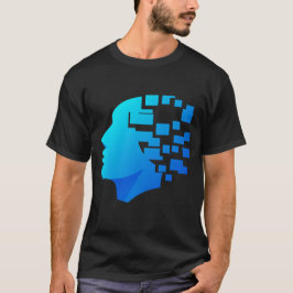 Camiseta de cabeza azul