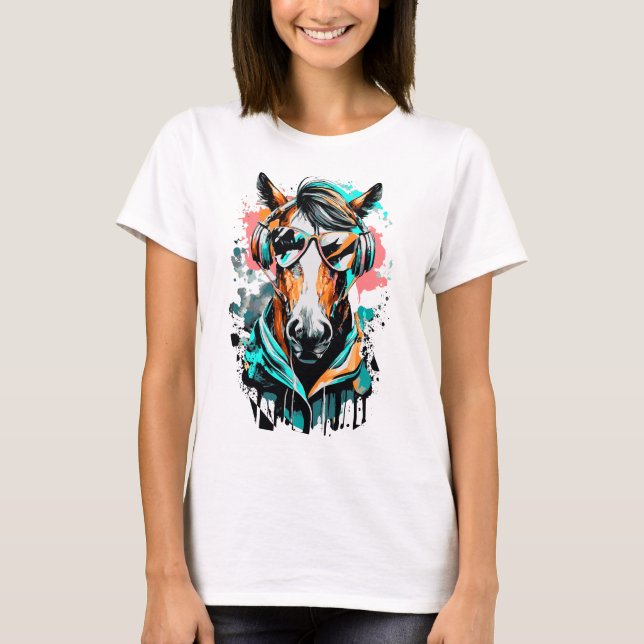 Camiseta De Cabeza De Caballo - Camiseta De Caball (Anverso)
