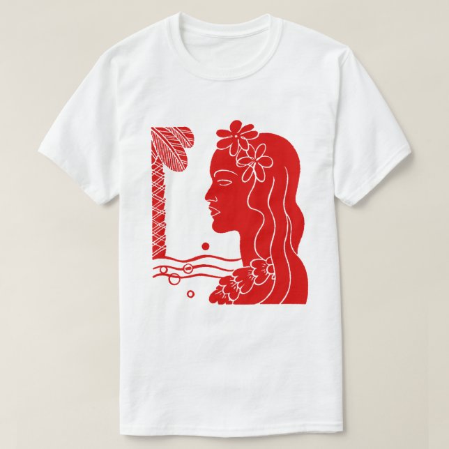 Camiseta de cabeza de Chica Red Hula (Diseño del anverso)