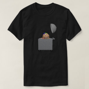 Camiseta de Cabeza en un Plato sobre Carrito