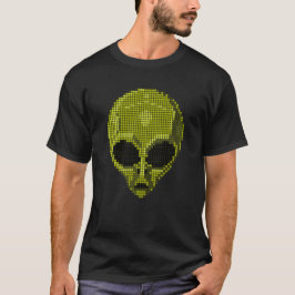 Camiseta de cabeza verde alienígena - Ciudad futur