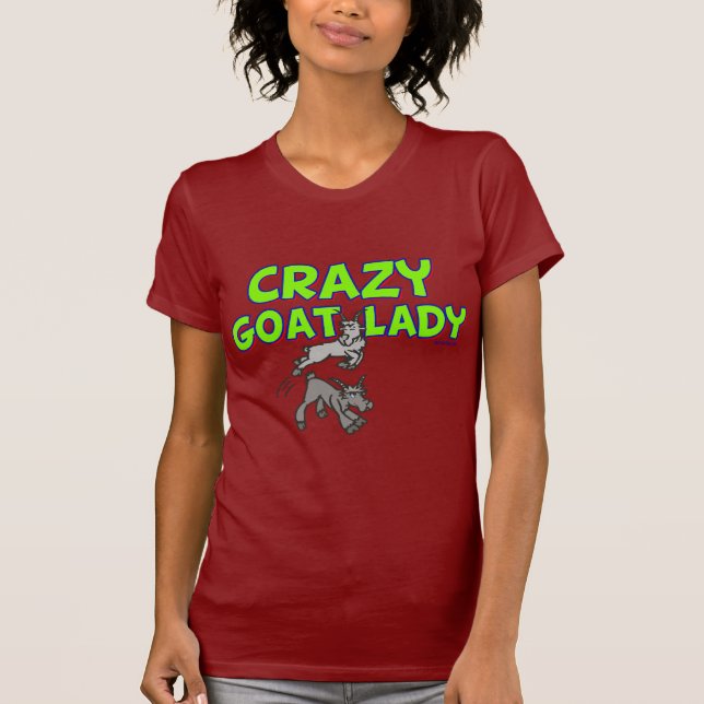 Camiseta de cabra Crazy Goat Lady 5 (Anverso)