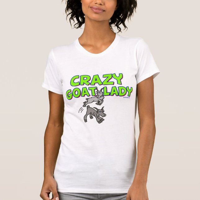 Camiseta de cabra Crazy Goat Lady 5 (Anverso)