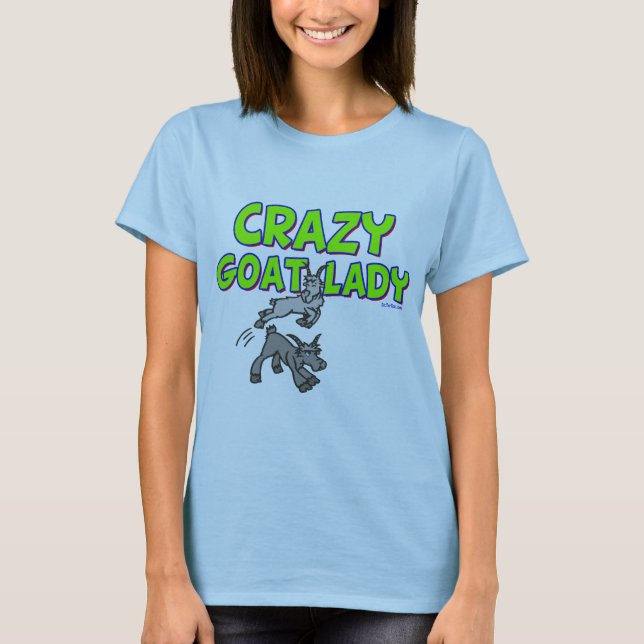 Camiseta de cabra Crazy Goat Lady 5 (Anverso)