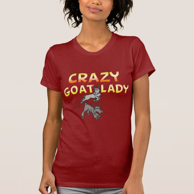 Camiseta de cabra Crazy Goat Lady 6 (Anverso)