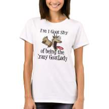 Camiseta de cabra divertida para las damas muñecas