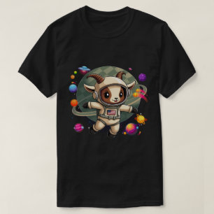 Camiseta de Cabra Galáctica con OVNI   Anima espac