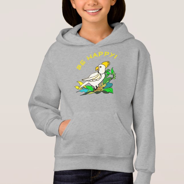 Camiseta de cacatúa Be Happy (Anverso)