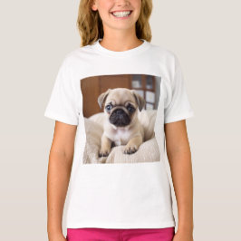 Camiseta De Cachorro De Cachorro Cute Pug - Pequeñ