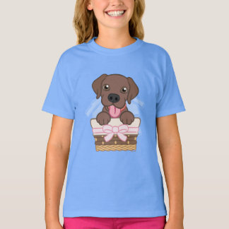 Camiseta de cachorro de chocolate de Labrador