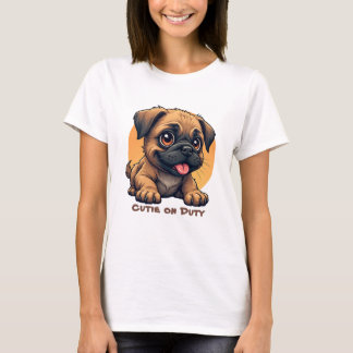 Camiseta de cachorro de dibujos animados lindo