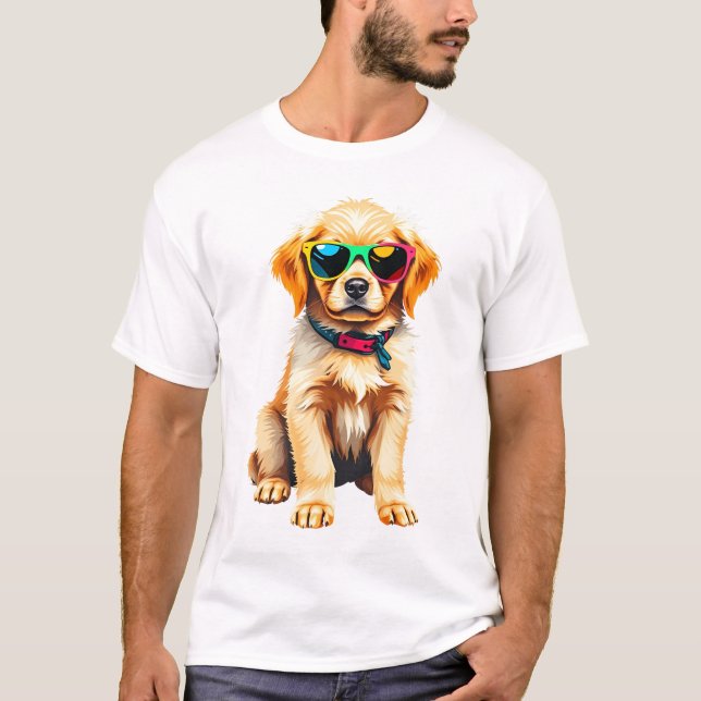 Camiseta de Cachorro de Golden Retriever (Anverso)