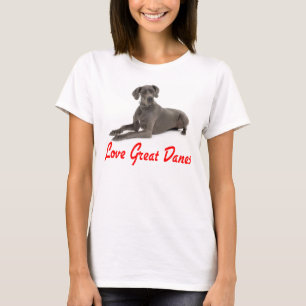 Camiseta de cachorro de Gran Danés amor