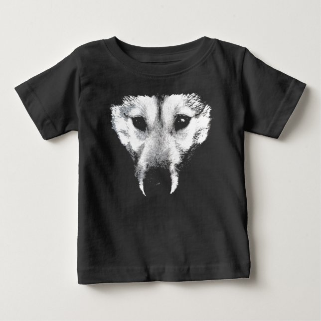 Camiseta de cachorro de Husky Camiseta de bebé de  (Anverso)