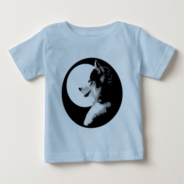 Camiseta de cachorro de Husky, camisetas de bebé d (Anverso)