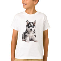 Camiseta de cachorro Husky para niños